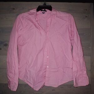 Pink striped button-down